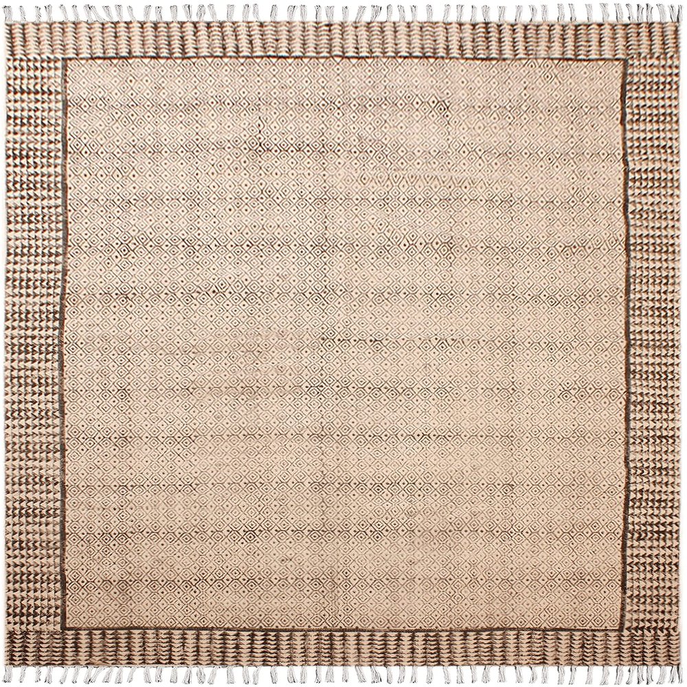 Kilim Rug 5x7 Area Rug Gray & Beige Cotton Dhurrie Geometric Thick 0.19 inches Stone Easy Washable Rug Hand Wash Cotton Carpet Flatweave Rug Indoor Outdoor Rugs for Living Room, Bedroom