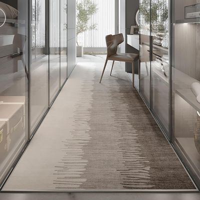 Kitchen Floor Runner Gray Brown, Non Slip Washable Hallway Rugs 3 4 5 6 8 10 11 13 18 20 21 Ft Entrance Doormat Living Room Area Rug Extra Wide Carpets, Thick 6mm Mats (Color : ligjt Grey, Size : 2X