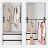 Space Saving Wardrobe Clothes Hanging Rail, Adjustable Telescoping Side Mounted Lift/Pull Down Closet Rod, Closet Storage Organizer, Adjustable Width(52-122cm) (Size : (900-1220mm) x840mm) view 3