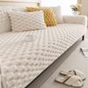 Huierxun Luxury 3D Faux Fur Fluffy Soft Sofa Cover Shaggy Fuzzy Warm Couch Cover Fluffy Furry Anti-Slip Sofa Slipcover Furniture Covers (Cream,28''x28'') view 4
