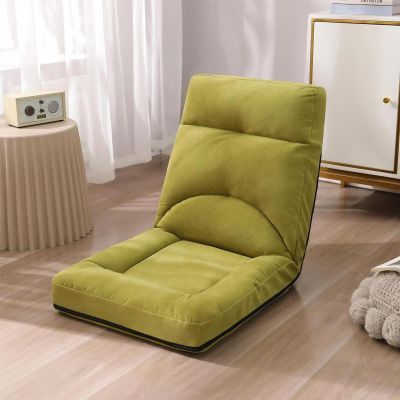NaKeah Foldable Lazy Sofa Chair, 5-Position Adjustable Floor Chair, Padded Gaming Recliner for Reading Living Room Bedroom Indoor,C