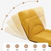 NaKeah Foldable Lazy Sofa Chair, 5-Position Adjustable Floor Chair, Padded Gaming Recliner for Reading Living Room Bedroom Indoor,C view 4