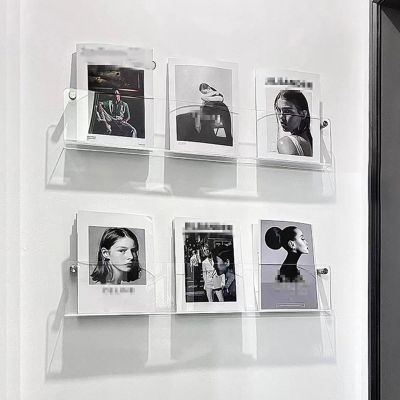 Acrylic Magazine Rack Wall Mounted, Magazine Holder for Bathroom/Office, Multipurpose Magazine File Holder, Brochure Holder Magazine Display Shelf ( Color : Expansion Screws , Size : 50cm/19.7in )