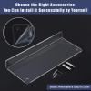 Acrylic Magazine Rack Wall Mounted, Magazine Holder for Bathroom/Office, Multipurpose Magazine File Holder, Brochure Holder Magazine Display Shelf ( Color : Expansion Screws , Size : 50cm/19.7in ) view 2
