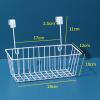 IEUDNS Grid Storage Baskets with Hooks, Metal Hanging Basket,Kitchen Storage Organizer Holder, Over Cabinet Door Basket for Kitchen view 2