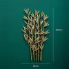 ALKANI Metal Wall Decor Metal Bamboo Wall Decor Gold Lucky Bamboo Wall Art Decor Creative Bamboo Wall Hanging Sofa Background for Living Room Bedroom Study Office view 2