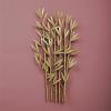 ALKANI Metal Wall Decor Metal Bamboo Wall Decor Gold Lucky Bamboo Wall Art Decor Creative Bamboo Wall Hanging Sofa Background for Living Room Bedroom Study Office view 3