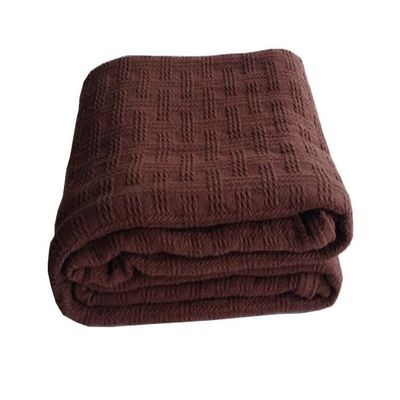 Cotton Bed Blanket, Breathable Bed Blanket Twin Size, Cotton Thermal Blankets Twin, Cozy and Soft Woven Blankets, Lightweight Fall Blankets 43x63Inch