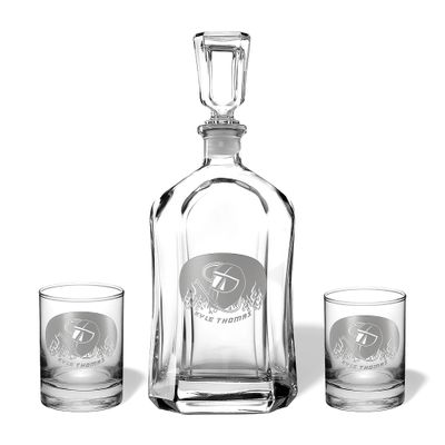 Alterd Industries Welder Gifts - Fabricator, Fabrication, Welder Accessories, Welding gifts, Welder, Gifts for welder, New dad gifts, Father's Day gift (Whiskey Decanter Set, Welding Flames)