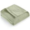 Cotton Bed Blanket, Breathable Bed Blanket Twin Size, Cotton Thermal Blankets Twin, Cozy and Soft Woven Blankets, Lightweight Fall Blankets 51x71Inch view 1