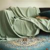 Cotton Bed Blanket, Breathable Bed Blanket Twin Size, Cotton Thermal Blankets Twin, Cozy and Soft Woven Blankets, Lightweight Fall Blankets 51x71Inch view 4