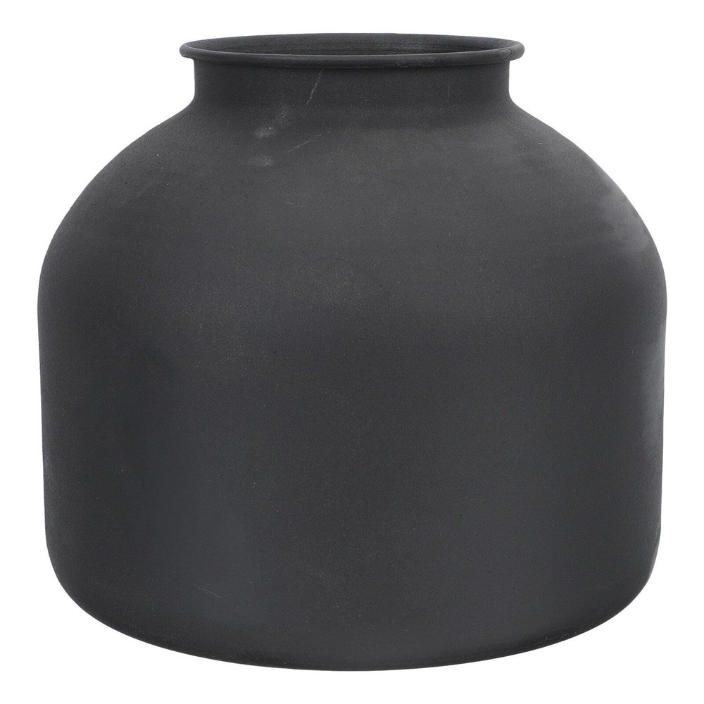 Yardwe Black Iron Vase Matte Black Vase Decorative Modern Vase for Home Decor