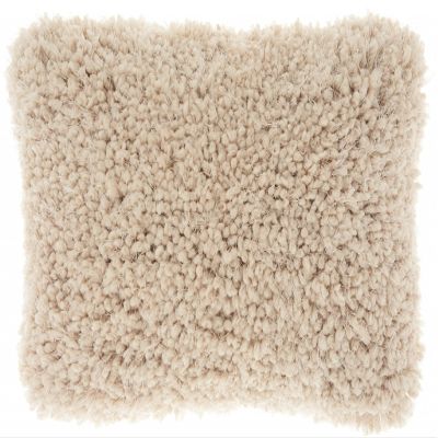 HomeRoots Beige Knubby Plush Lumbar Throw Pillow