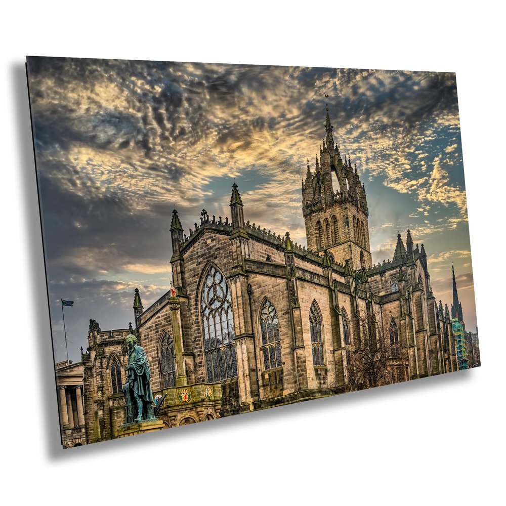 St Giles' Cathedral, Edinburgh, Scotland - Print/Canvas/Acrylic/Metal (Canvas (3 Panel) Print, 40x90 Inches)