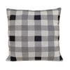 HomeRoots Lead Grey Checkered Pillow view 1