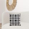 HomeRoots Lead Grey Checkered Pillow view 3