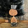 Chunky Wood Lil Jack o Lantern Pumpkin Halloween Primitive Figurine Decor Cute! for Holiday, Kitchen, Farhouse, Home Decor. view 1