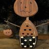 Chunky Wood Lil Jack o Lantern Pumpkin Halloween Primitive Figurine Decor Cute! for Holiday, Kitchen, Farhouse, Home Decor. view 3
