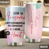 Awesome Environmental Technician Tumbler Stainless Steel 20oz, Funny Environmental Technician Gifts Bulk For Birthday Christmas, Office Gifts For Men Women Work Friend Coworker Driking Coffee Cup view 4