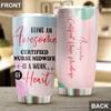 Awesome Certified Nurse Midwife Tumbler Stainless Steel 20oz, Funny Certified Nurse Midwife Gifts Bulk For Birthday Christmas, Office Gifts For Men Women Work Friend Coworker Driking Coffee Cup view 4