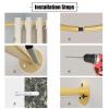 Fitting Room Curtain Rod Corner, C-Shaped Changing Rooms Iron Tube With Curtain for Mall, Office, Clothing Store, Show Backstage, Wall Mounted Privacy Partition 80 90 100 120 CM ( Color : Light Coffee view 2