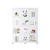CISURCPI Glass Display Cabinet with 4 Shelves Extra Large, Curio Cabinets for Living Room, Bedroom, Office, White Floor Standing Glass Bookshelf, Quick Installation66.14(H) x 47.64(L) x 14.57(W) view 1