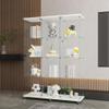 CISURCPI Glass Display Cabinet with 4 Shelves Extra Large, Curio Cabinets for Living Room, Bedroom, Office, White Floor Standing Glass Bookshelf, Quick Installation66.14(H) x 47.64(L) x 14.57(W) view 4
