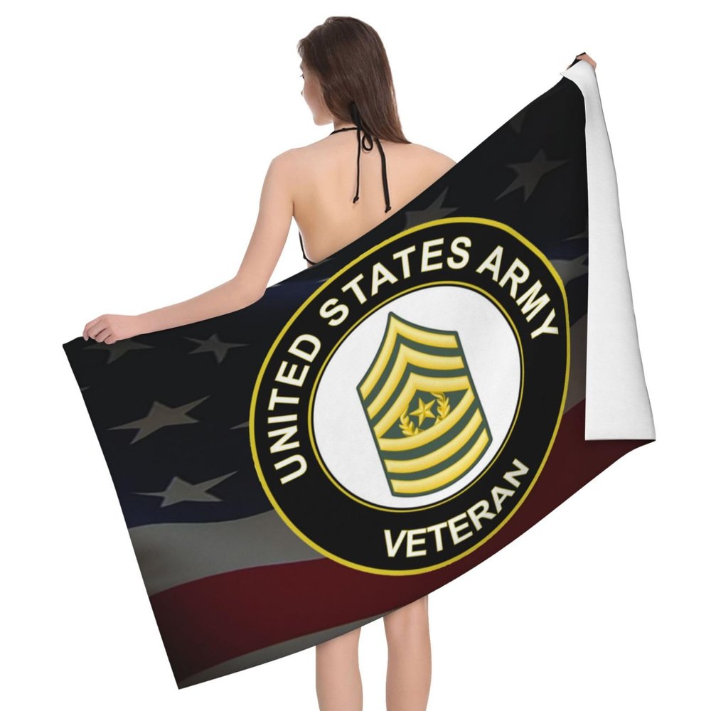 Qauirfe Command Sergeant Major Veteran Bath Towel Quick Drying 52?32in