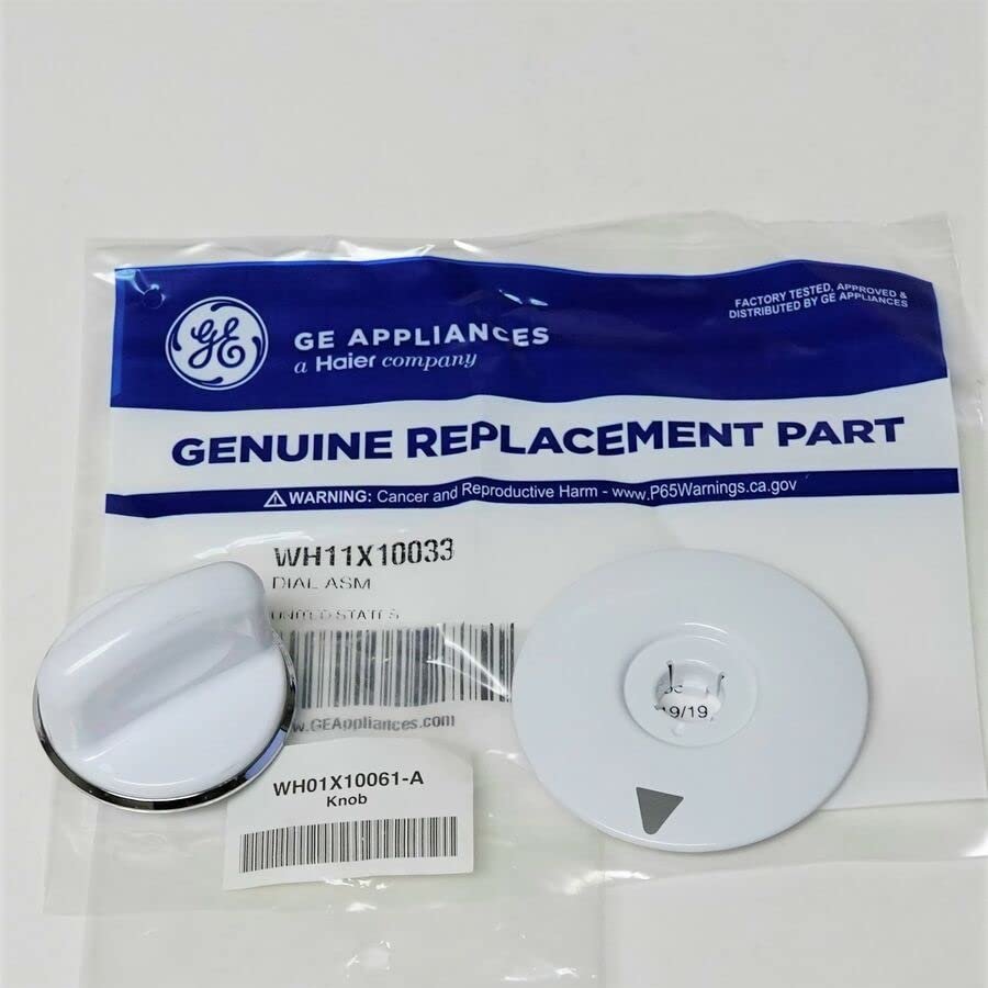 WH11X10033 WH01X10061 Genuine Replacement for GE Washer Timer Knob & Dial Package