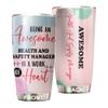 Awesome Health And Safety Manager Tumbler Stainless Steel 20oz, Funny Health And Safety Manager Gifts Bulk For Birthday Christmas, Office Gifts For Men Women Work Friend Coworker Driking Coffee Cup view 1