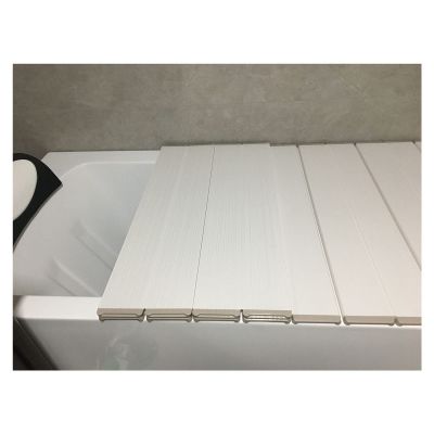 Bathtub Tray Folding Bathtub Cover, Dust-Proof Shutter Bath Lid Bathtub Tray, 1cm Thickness Insulation Board for Milk Baths Spa, 8 Sizes, Bearing 10kg Multifunctional (Color : White, Size : 140cmx80