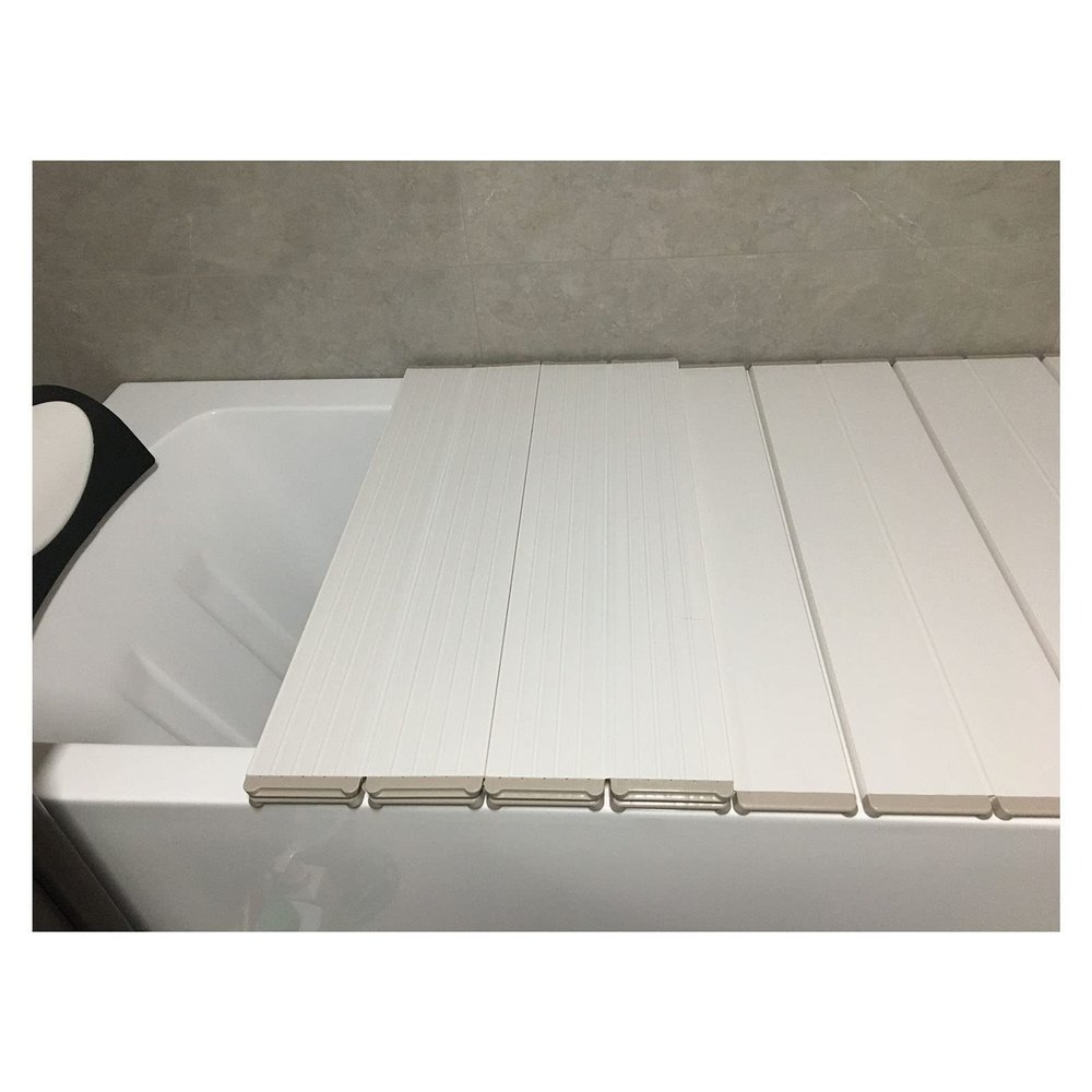 Bathtub Tray Folding Bathtub Cover, Dust-Proof Shutter Bath Lid Bathtub Tray, 1cm Thickness Insulation Board for Milk Baths Spa, 8 Sizes, Bearing 10kg Multifunctional (Color : White, Size : 140cmx80