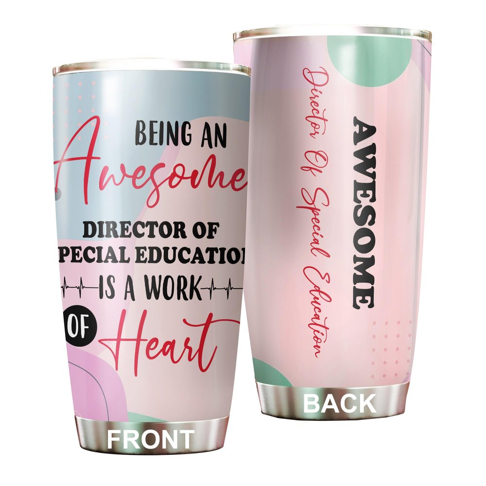 Awesome Director Of Special Education Tumbler Stainless Steel 20oz, Director Of Special Education Gifts Bulk For Birthday Christmas, Office Gifts For Men Women Friend Coworker Driking Coffee Cup