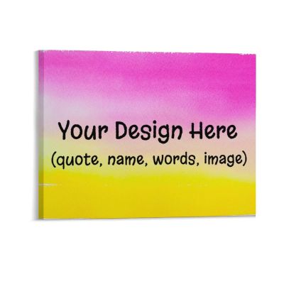 Custom Canvas Wall Art with Any Text Watercolor Motivational Wall Decor Framed Artwork Personalized Positive Quotes Funny Saying Affirmation Painting for Bedroom Living Room Home Office 16x20