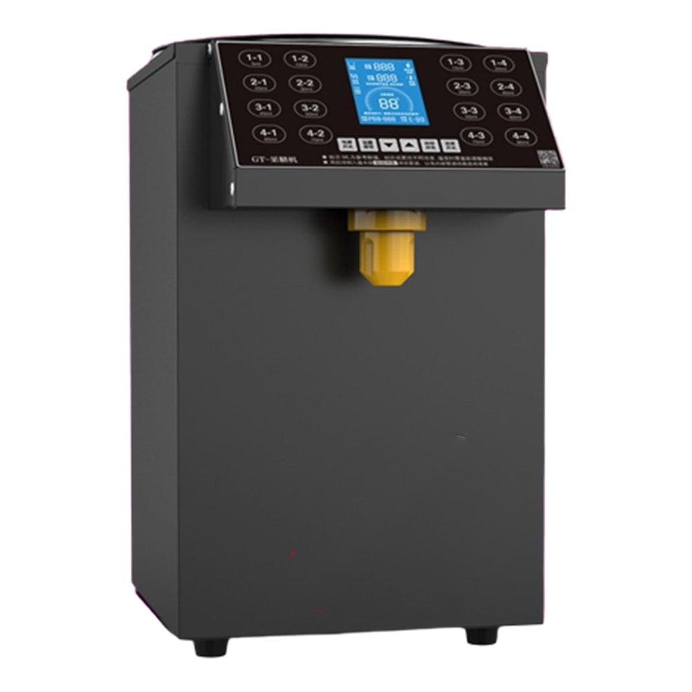 Commercial Fructose Dispenser, 8L Automatic Fructose Quantitative Machine, Syrup Dispenser, LCD Display, 16 Groups Fructose Outlet, for Milk Tea, Fruit Juice Drinks, Coffee