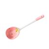 fenvy Long Handle Ceramic Spoon, Household Mixing Spoon, Children's Soup Spoon, Dessert Spoon Pink view 1