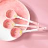 fenvy Long Handle Ceramic Spoon, Household Mixing Spoon, Children's Soup Spoon, Dessert Spoon Pink view 4