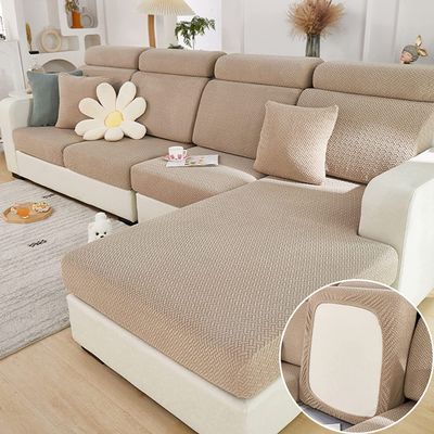 clyqyy Magic Sofa Covers,2023 New Interior Wear-Resistant Universal Stretch Cushion Cover,Anti-Slip L Shape Sofa Covers, Chaise Lounge Sofa Slipcover