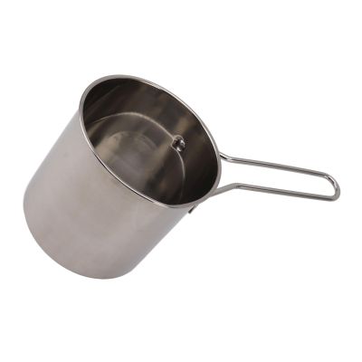 Fdit Mini Deep Fryer, Stainless Steel Frying Pot with Long Handle and Drainer Basket, 4.7x5.1x5.5 Inch, 2 Piece Set