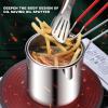 Fdit Mini Deep Fryer, Stainless Steel Frying Pot with Long Handle and Drainer Basket, 4.7x5.1x5.5 Inch, 2 Piece Set view 4