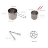 Deep Fryer, Mini Stainless Steel Fryer Pan Oil Saving Frying Pot with Long Handle and Drainer Basket (4 Piece Set) view 2