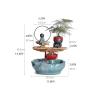 Tabletop Fountain 15.4-Inch Relaxation Waterfall Fountain Fengshui Meditation Relaxing FountainWaterfall with Circular Water Flow - Living Room Office Decor Desktop Fountains view 2