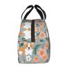 AdaNti Corgi Floral Flowers Spring Garden print Lunch Bag Portable Insulated Reusable Tote Bag Lunch Box For Work Camping Travel Picnic view 4