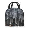 Aerial Night of View Hong Kong print Lunch Bag Portable Insulated Reusable Tote Bag Lunch Box For Work Camping Travel Picnic view 3