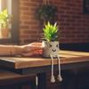 ASOPHEX Artificial Succulents Plants, Small Fake Plants in Pots Funny Desk Faux Succulents Plant with Cute Hanging Leg Artificial Plants for Home Decor Indoor for Office Decor for Women view 4