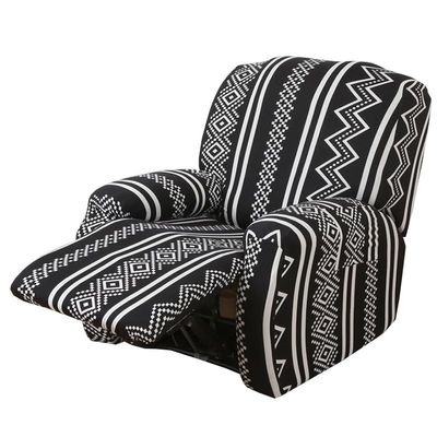 4-Pieces Recliner Couch Cover with Pockets Lazy Boy Recliner Slipcovers 1 Seat Stretch Printed Recliner Chair Cover Non Slip Recliner Furniture Protector for Living Room with Elastic Bottom ( Color :