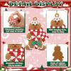 12pcs Christmas Gingerbread Man Ornaments Christmas Tree Decorations Rubber Gingerbread Ornaments Decorations for Tree 3 Inch Tall Xmas Hanging Ornaments view 3