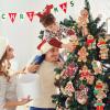 12pcs Christmas Gingerbread Man Ornaments Christmas Tree Decorations Rubber Gingerbread Ornaments Decorations for Tree 3 Inch Tall Xmas Hanging Ornaments view 4