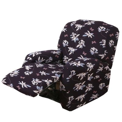 4-Pieces Recliner Couch Cover with Pockets Lazy Boy Recliner Slipcovers 1 Seat Stretch Printed Recliner Chair Cover Non Slip Recliner Furniture Protector for Living Room with Elastic Bottom ( Color :