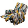 4-Pieces Recliner Couch Cover with Pockets Lazy Boy Recliner Slipcovers 1 Seat Stretch Printed Recliner Chair Cover Non Slip Recliner Furniture Protector for Living Room with Elastic Bottom ( Color : view 1